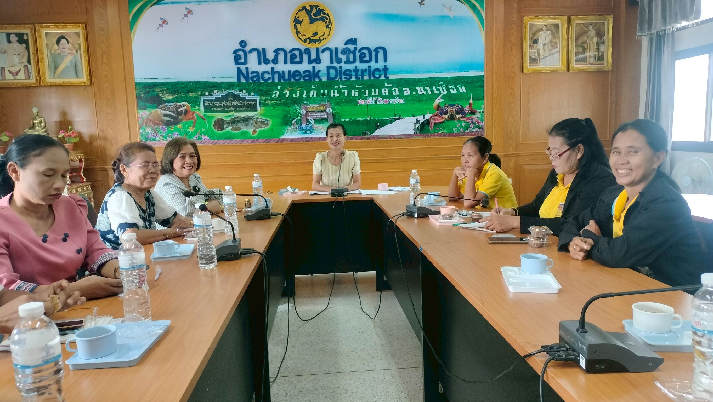 พช.นาเชือก จังหวัดมหาสารคาม : การประชุมเชิงปฏิบัติการส่งเสริมการบูรณาการกลไกการขับเคลื่อนการขจัดความยากจน